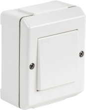 Bryter 2-pol IP55 sprutsikker hvit - Elko